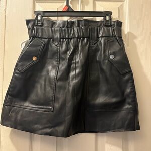 Black Faux Leather skirt